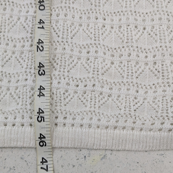 Torrid White Crochet Duster Short Sleeve Tie Waist Sweater Cover-Up Casual 1X-2X - Picture 7 of 13